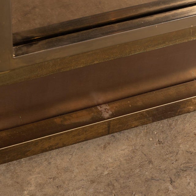 Vintage Square Brass and Bronzed Mirror from Belgo Chrom, Belgium, 1970s For Sale - Image 10 of 18