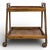 Modernist Rolling Serving Cart in Oak For Sale