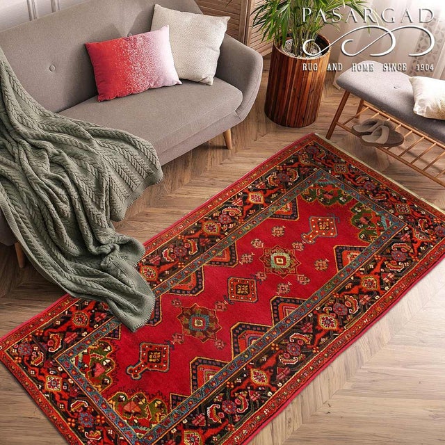 Pasargad DC Rust Russian Antique Kazak Rug For Sale - Image 4 of 4