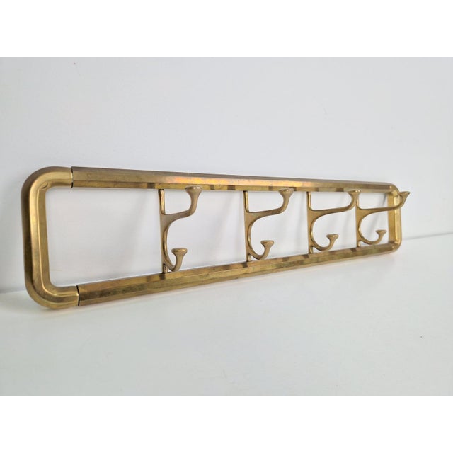 Vintage art deco wall coat rack brass coat rack with Folding Hooks Eclectic Regency '30 Beautifully designed coat rack in...