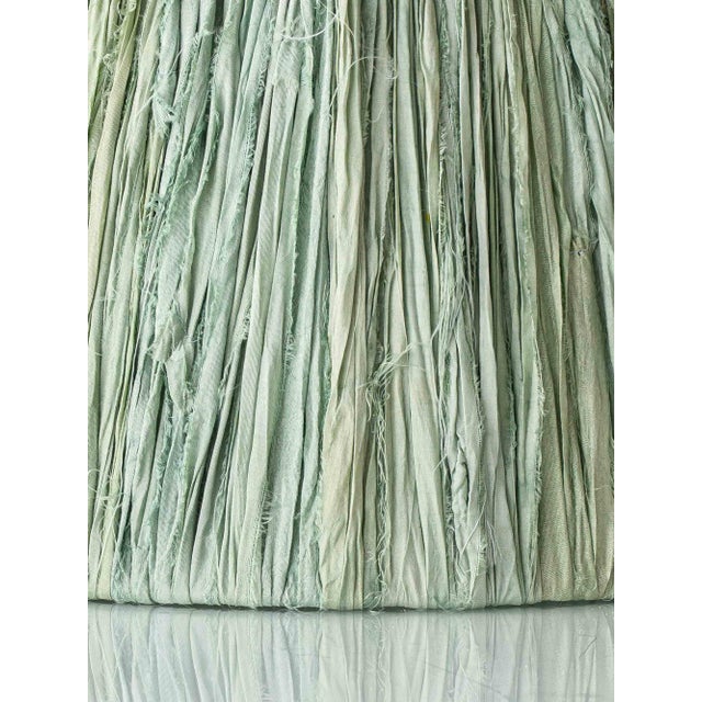 Art Deco Japonisme Ceramic Table Lamp with Silk Sari Ribbon Lampshade, 1928 For Sale - Image 13 of 15