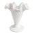 Vintage MCM Fenton Milk Glass Hobnail Flared Ruffle Vase For Sale