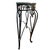 1970s French Empire Style Wrought Iron & Black Marble Serpentine Console Table For Sale - Image 5 of 11
