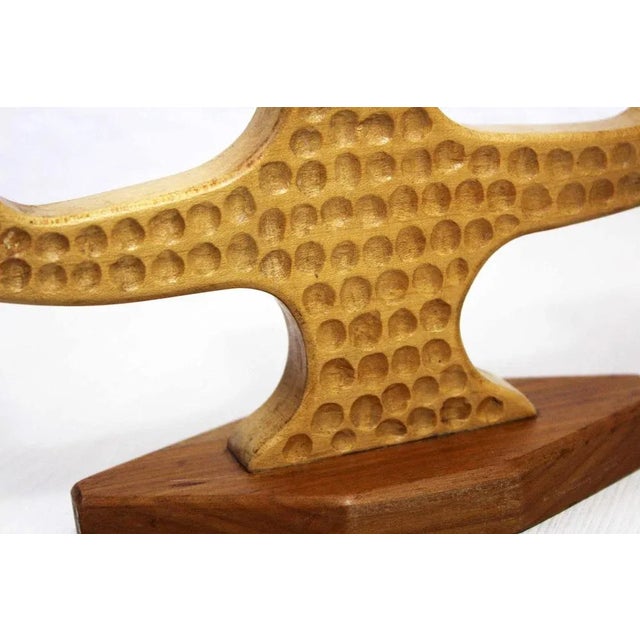 Anthroposophic Candleholders in Carved Wood, 1950s, Set of 2 For Sale - Image 9 of 11