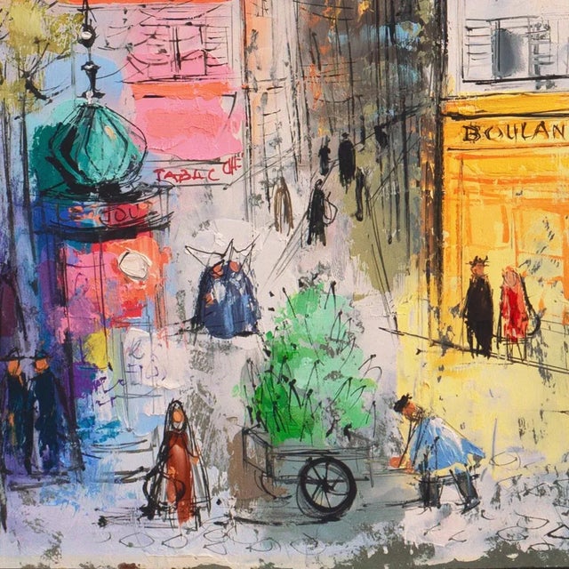 Modern 'Montmartre, Place Du Tertre' by Patricia Stanley Cunningham, Paris, Woman Modernist, Art Institute of Chicago, Smithsonian, Carmel For Sale - Image 3 of 7