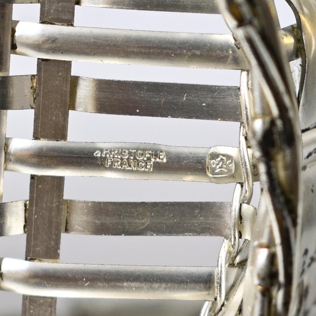 Silver-Plated Wine Basket from Christofle, 1970s For Sale - Image 11 of 12