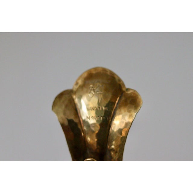 Made and Sourced from Sweden An amazing pair of Mid century brass wall sconces by Arvika Both sconces are in good...
