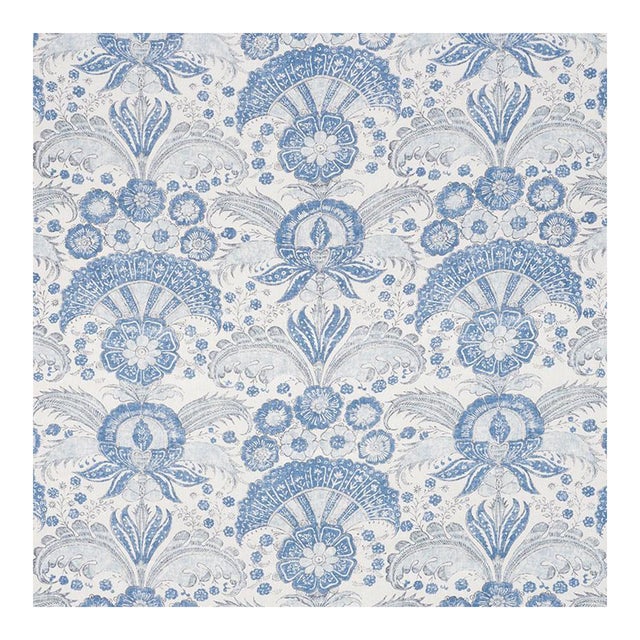 Sample - Schumacher Calicut Fabric in Delft For Sale