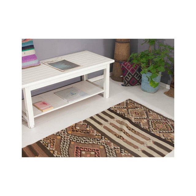 1960s Vintage Turkish Decorative Runner Rug - 3`1" X 12`2" For Sale - Image 5 of 5