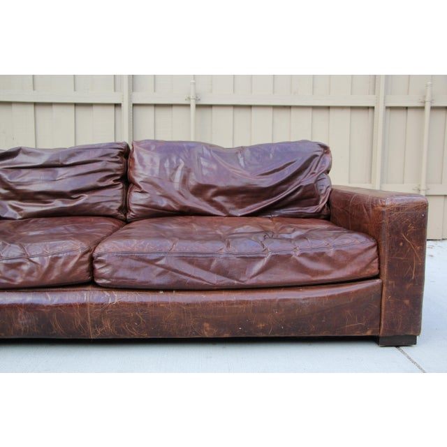 Restoration Hardware Distressed Leather Sofa Chairish