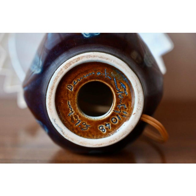 Danish Table Lamp in Ceramic from Søholm Stentøj, 1960s For Sale - Image 4 of 16