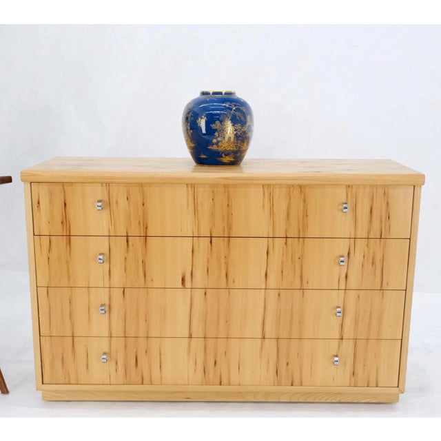 Amber Mid Century Solid Wood Blonde Pecan Veneered 4 Drawers Dresser by Founders For Sale - Image 8 of 13
