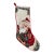 Vintage Handmade Needlepoint Christmas Stocking Santa Claus Red Velvet 20" For Sale