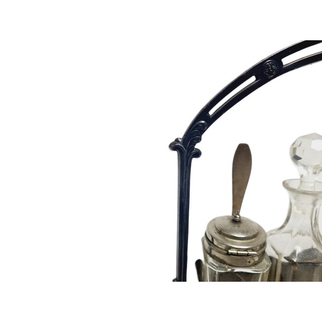 Black Art Nouveau Cabaret for Spices by Bracia Buch, Poland, 1890s, Set of 5 For Sale - Image 8 of 18