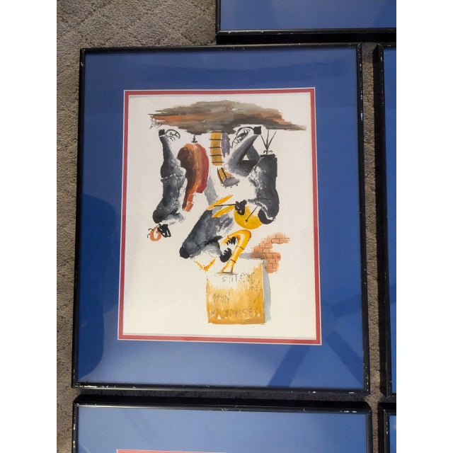 1990s Original Paintings by Ken Touzet of Jazz Band Scene For Sale - Image 5 of 7