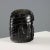 Olmec Head in Black Obsidian Stone For Sale - Image 4 of 8