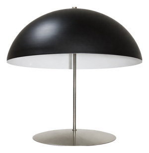 Modern Metal Table Lamp with Black Shade, 1980s