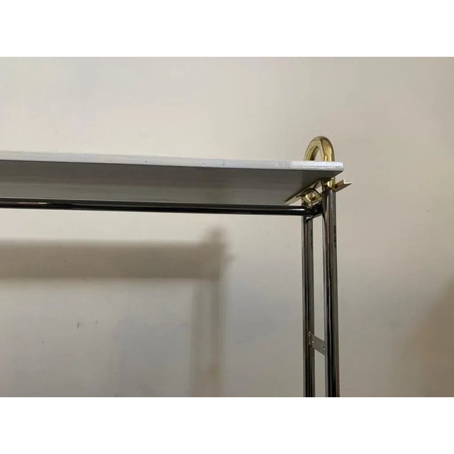 Brown Steel and Brass Wardrobe Stand, 1970 For Sale - Image 8 of 10