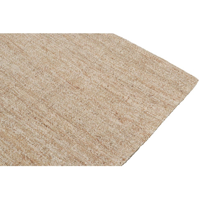 2010s Rug & Kilim’s Modern Kilim Rug in Brown & White For Sale In New York - Image 6 of 7