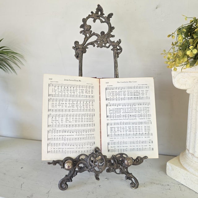 1940s Silver Easel Display Art Picture Holder for Ornate Rococo Revival Shelf Styling For Sale - Image 4 of 11