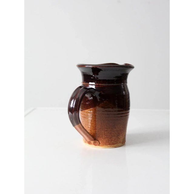 Ceramic Vintage Studio Pottery Pitcher For Sale - Image 7 of 11