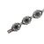 Metal Art Deco Green and Clear Paste Flower Bracelet, 1930s For Sale - Image 7 of 10