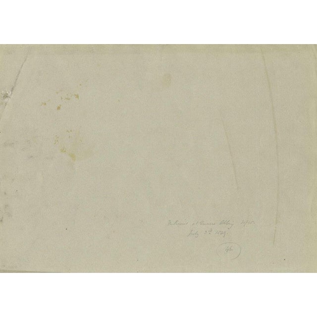 Monro, Ruins of the Old Quarr Abbey, Ryde, Isle of Wight, 1839, Graphite Drawing For Sale - Image 3 of 4