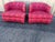 Beautiful pair of chairs by Harvey Probber. Bright vibrant color. In very good condition, Fabric has sun fading, see...