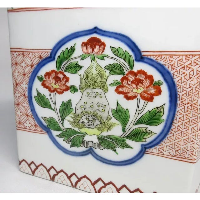 Japanese Antique Japanese Imari Porcelain Tea Ceremony Mizusashi For Sale - Image 3 of 6
