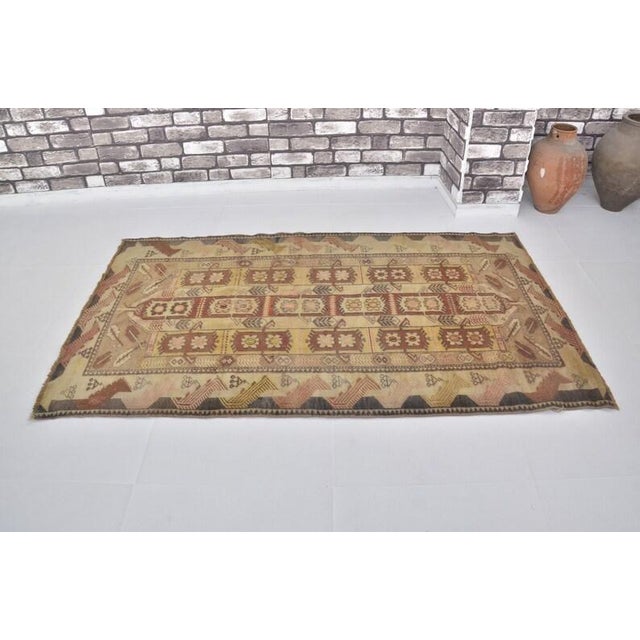 Turkish Antique Oushak Handmade Floor Rug For Sale - Image 3 of 10