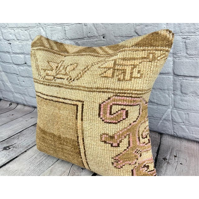 Vintage Pillow Case Turkish Rug Pillow Decorative Rug Pillow Dry cleaning only. PILLOW INSERT IS NOT INCLUDED