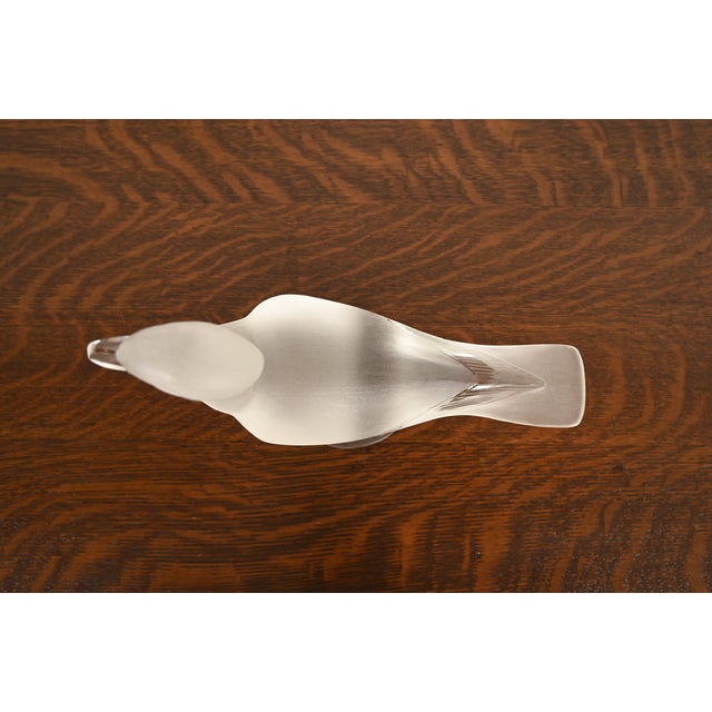 Lalique Art Deco Frosted Crystal Large Standing Duck Sculpture For Sale In South Bend - Image 6 of 12