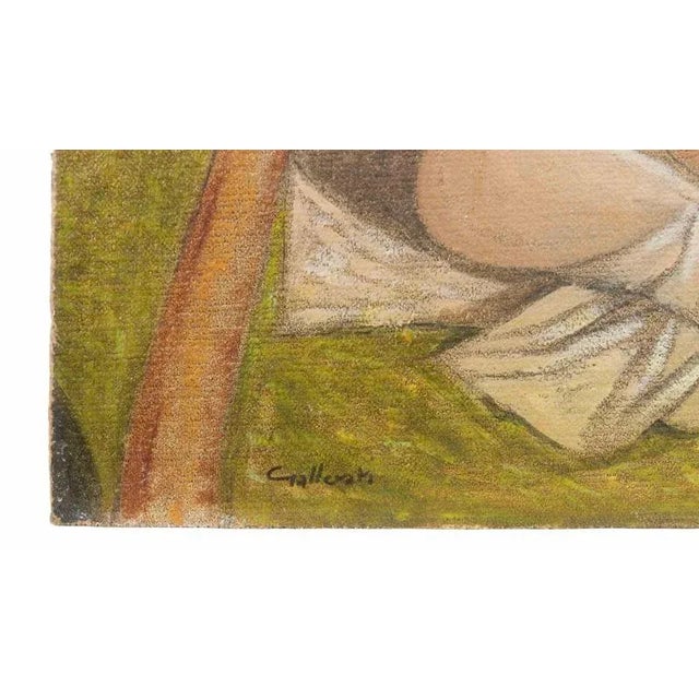 Modern Alberto Gallerati, In Confidence, Oil Painting, 1970s For Sale - Image 3 of 5