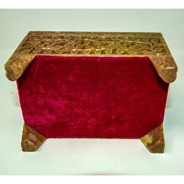 Hand-Carved Stone Jewelry Box Rajasthan, India For Sale In Palm Springs - Image 6 of 13