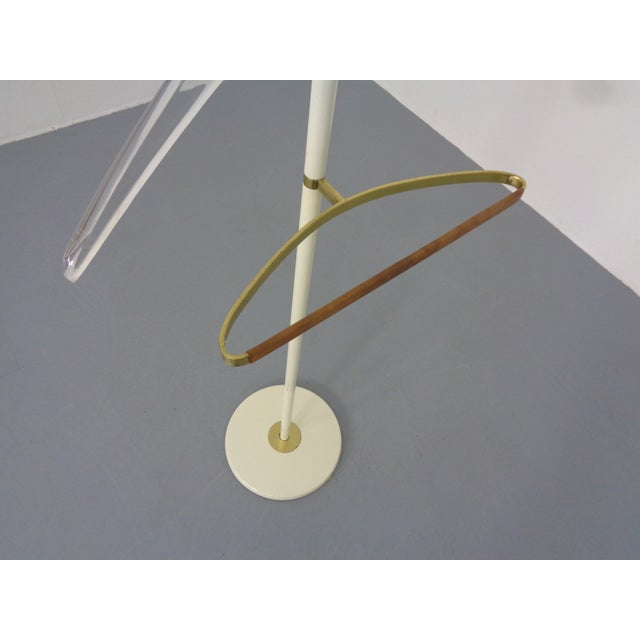 Valet Stand in Brass & Acrylic Glass & Leather from Vereinigte Werkstätten, Germany, 1950s For Sale - Image 16 of 17