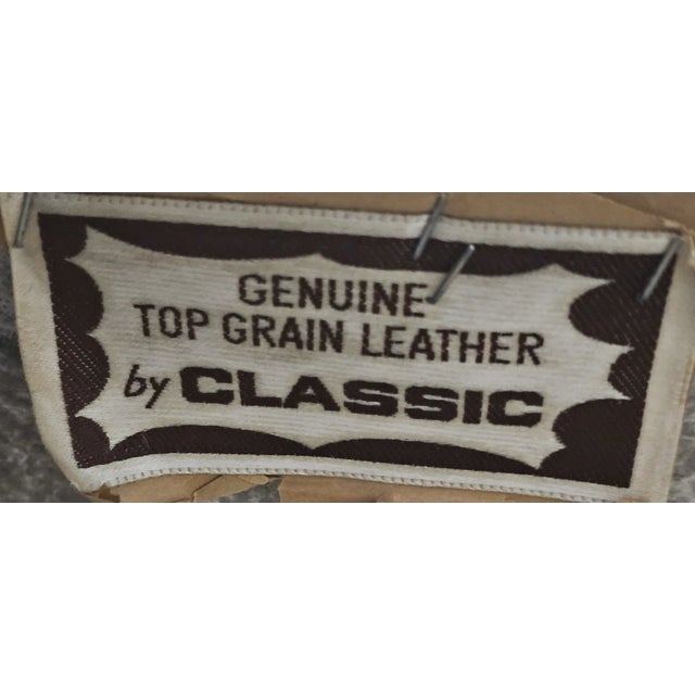 Late 20th Century Classic Chesterfield Brown Top Grain Leather Tufted Leather Sofa Nail Head Trim For Sale - Image 11 of 11
