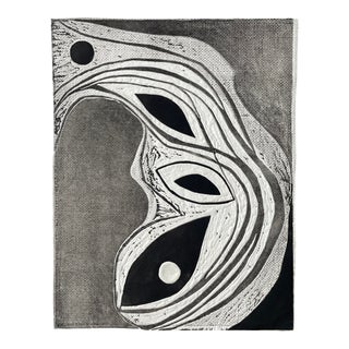 1975 Selma Bluestein Three Leaves on a Stream Etching For Sale