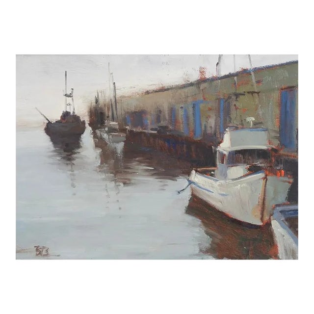 Brian Blood 'Fisherman's Wharf' San Francisco Plein Air Painting For Sale