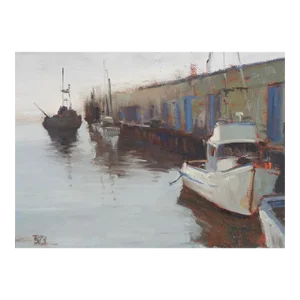 Brian Blood 'Fisherman's Wharf' San Francisco Plein Air Painting