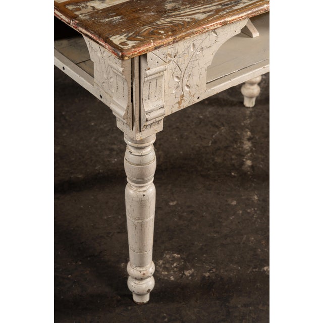 Late 19th Century Eastlake Farmhouse Kitchen Table For Sale - Image 13 of 16