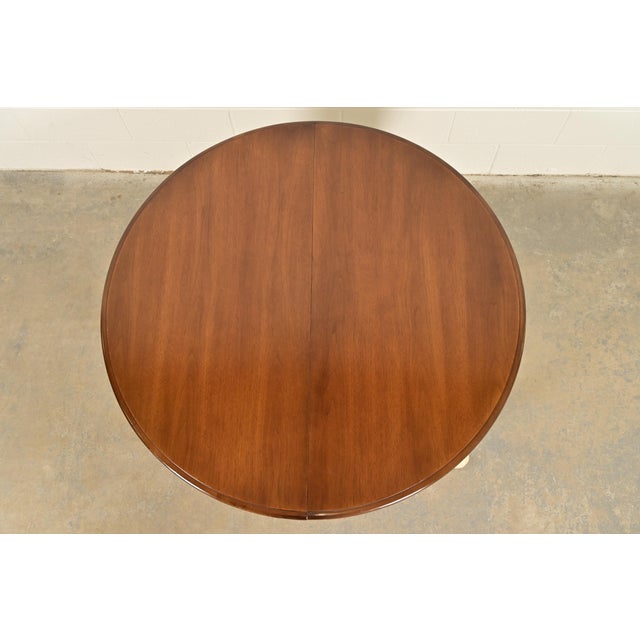 Drexel French Provincial Louis XV Walnut and Cream Lacquered Dining Table or Breakfast Table, 1962 For Sale In South Bend - Image 6 of 11