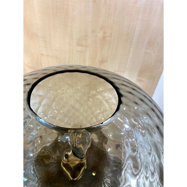 2020s Contemporary "Ballotton" Fumè and Grey Murano Glass Floor Lamp For Sale - Image 5 of 12