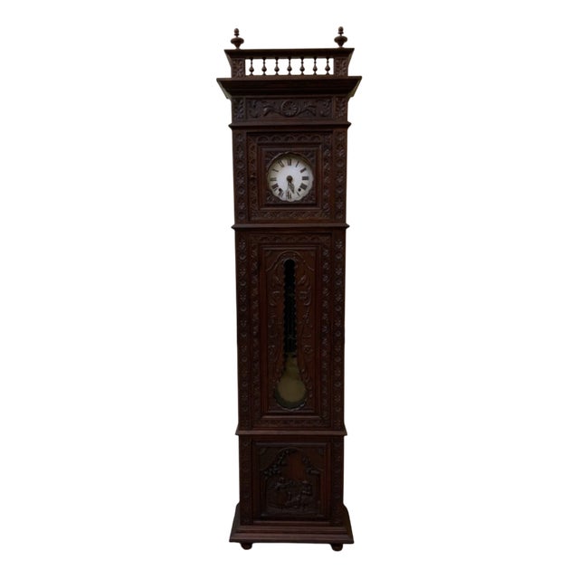 Antique Breton Grandfather Clock, 1880 For Sale