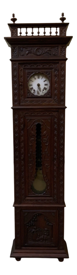 Antique Breton Grandfather Clock, 1880