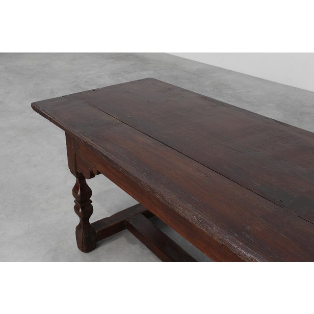 17th Century Flemish Oak Monastery Table, Belgium For Sale - Image 9 of 13