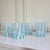 Set of 4 Size: 4"H x 3"W Light Blue/Clear Striped Murano Glass Lowball Glasses Made in Italy | Hand-painted Scalloped...