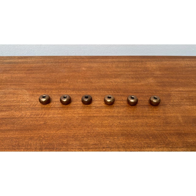 Mid-Century Brutalist Bronze Candle Holder, 1960s, Set of 6, Set of 6 For Sale - Image 13 of 17