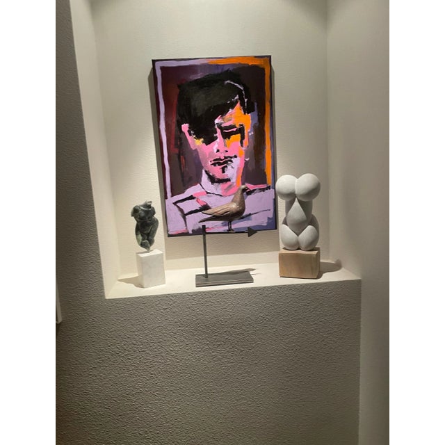 2010s Original Abstract Male Portrait Painting by Don Shearer, 30" X 20" For Sale - Image 5 of 8