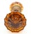 Vintage fluted shaped amber glass door knobs with a brass shank. Priced as a pair of knobs with a spindle. Good condition...