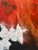 Mid 20th Century Color Saturated Mixed Media Abstract Floral Still Life on Fibrous Hand Made Paper C.1970 For Sale - Image 9 of 12